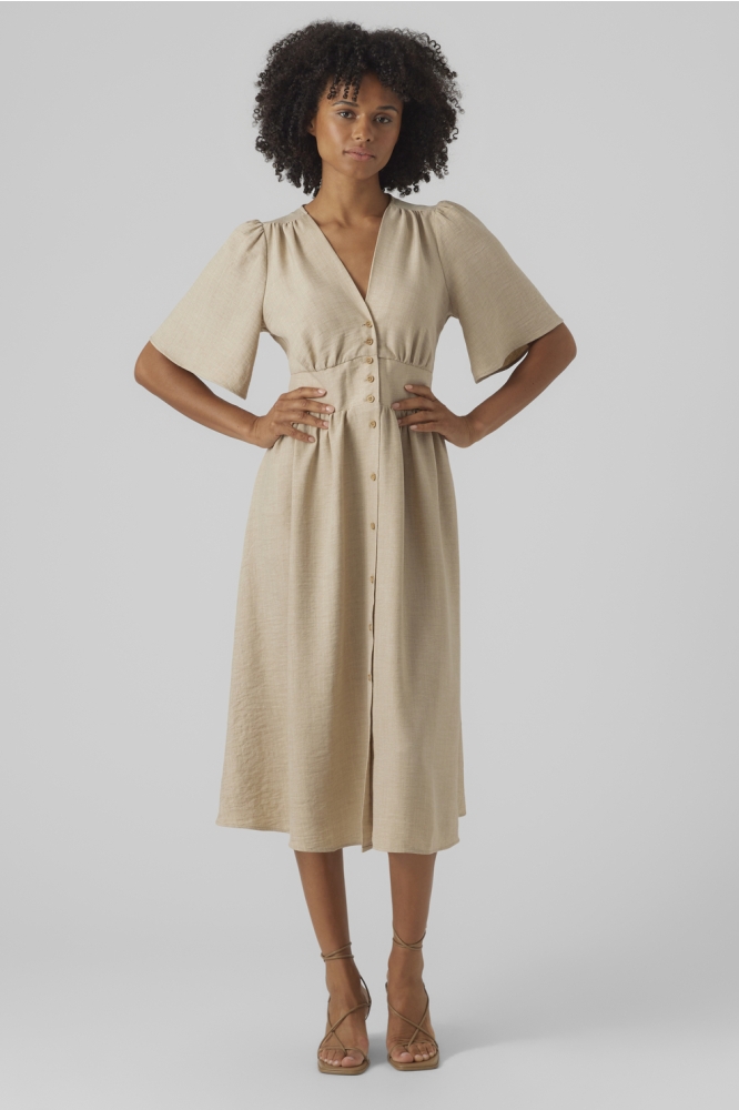 VMMELANEY 2/4 BLK DRESS WVN NOOS 10304133 Overcast melange